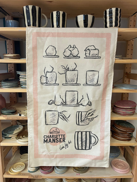 ‘The Pottery Process’ Teatowel