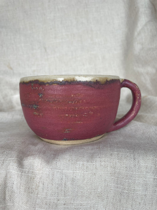 Dark Pink Cappuccino Mug