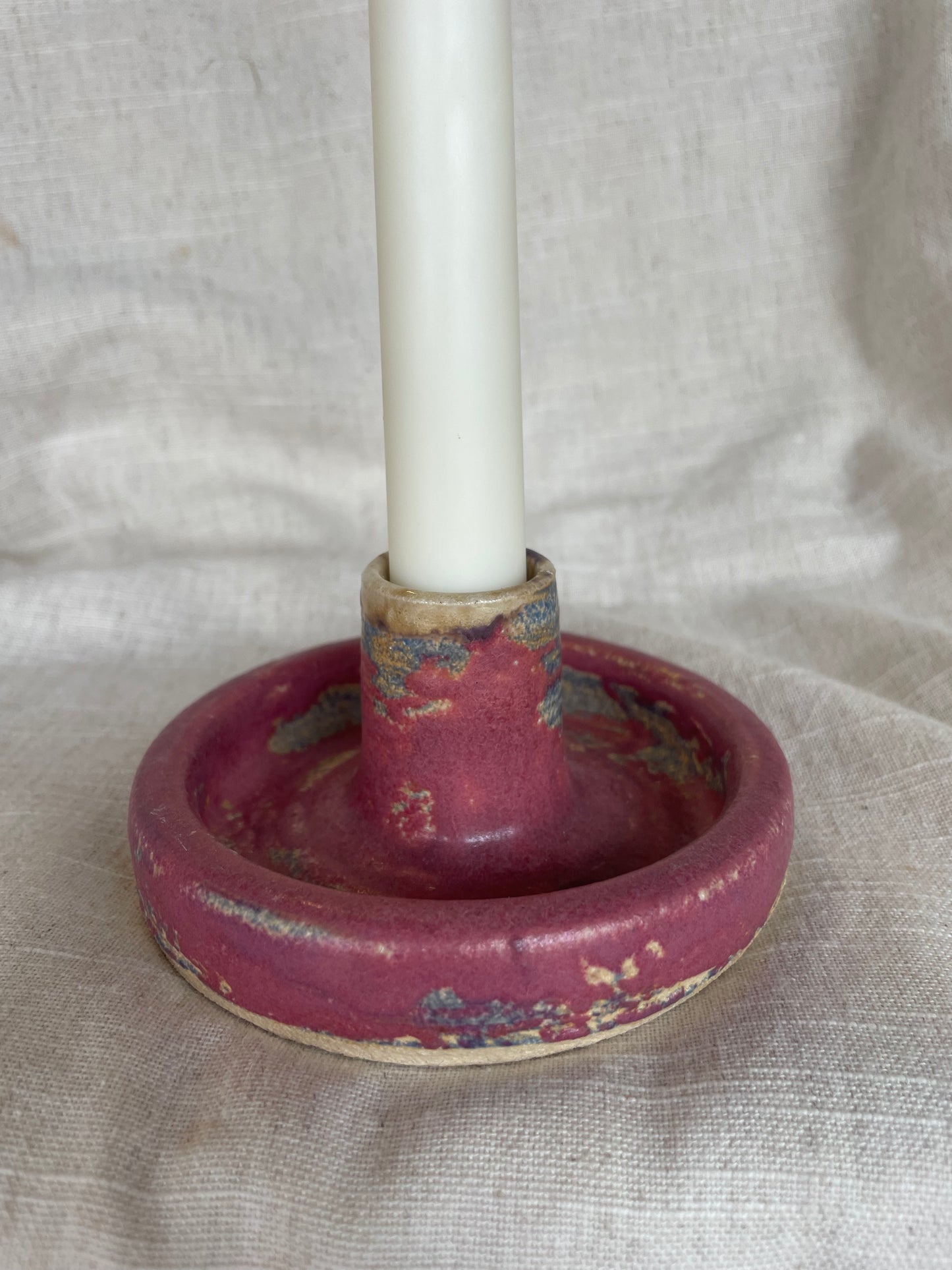 Dark Pink candlestick holder