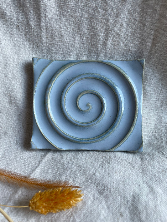 Sky Blue Rectangular Soap Dish