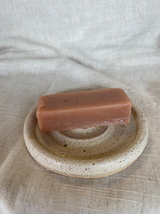 Cream mini soap dish