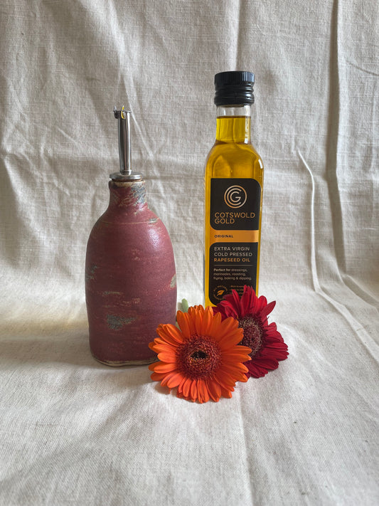 Dark Pink Oil Bottle