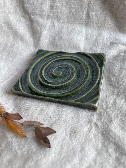 Green Rectangular Soap Dish