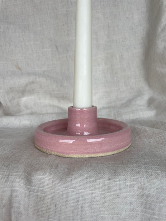 Candy Floss Pink Candlestick Holder