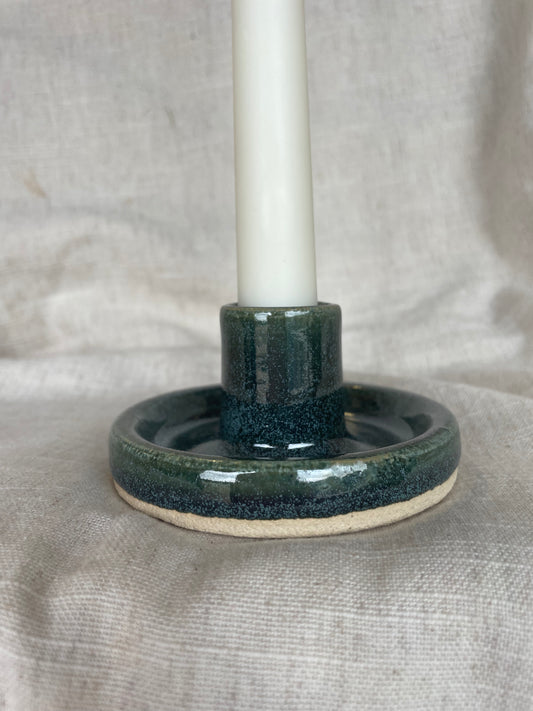 Green Candlestick Holder