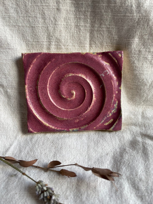 Dark Pink Rectangular Soap Dish