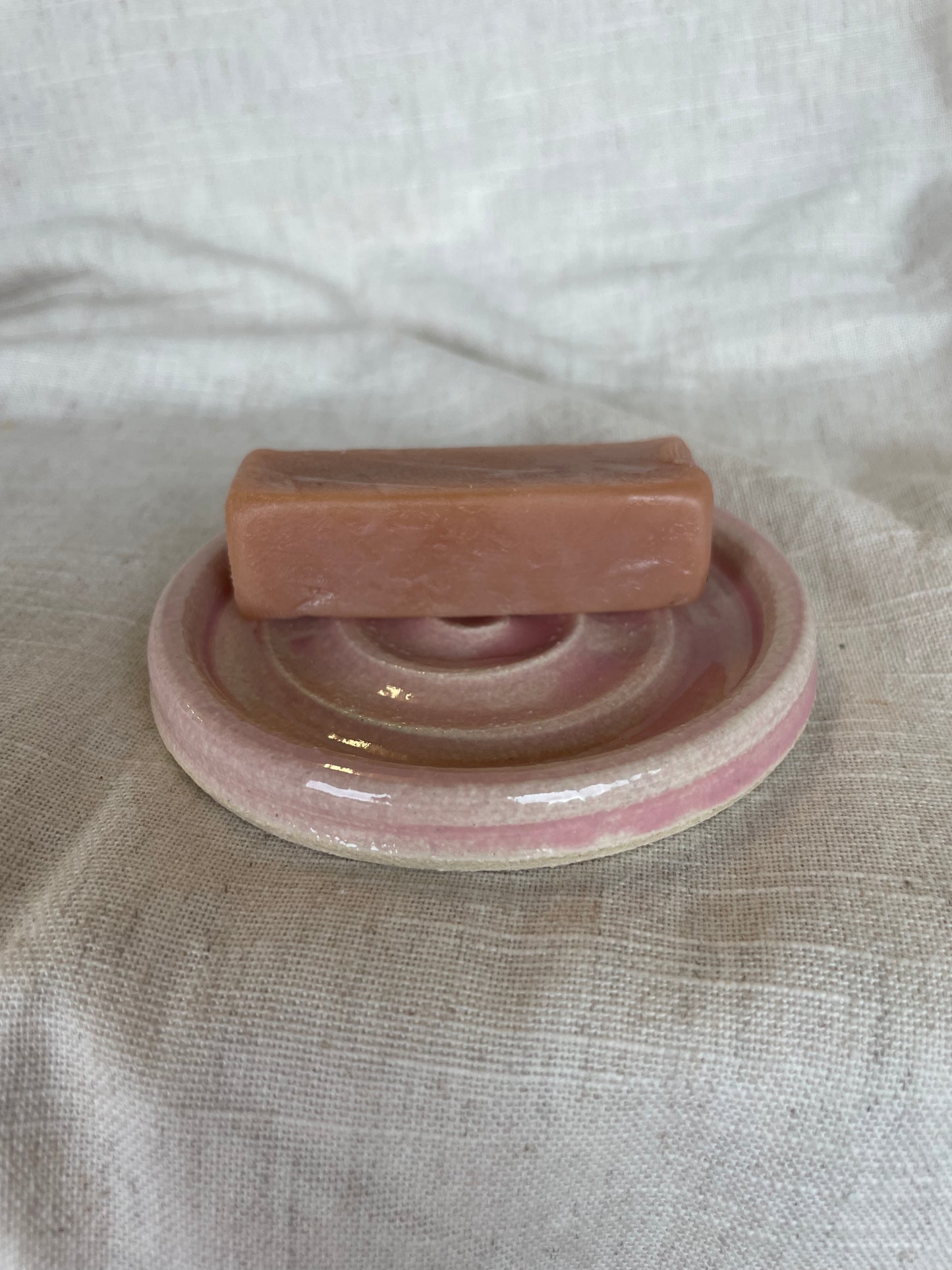 Candy floss pink mini soap dish