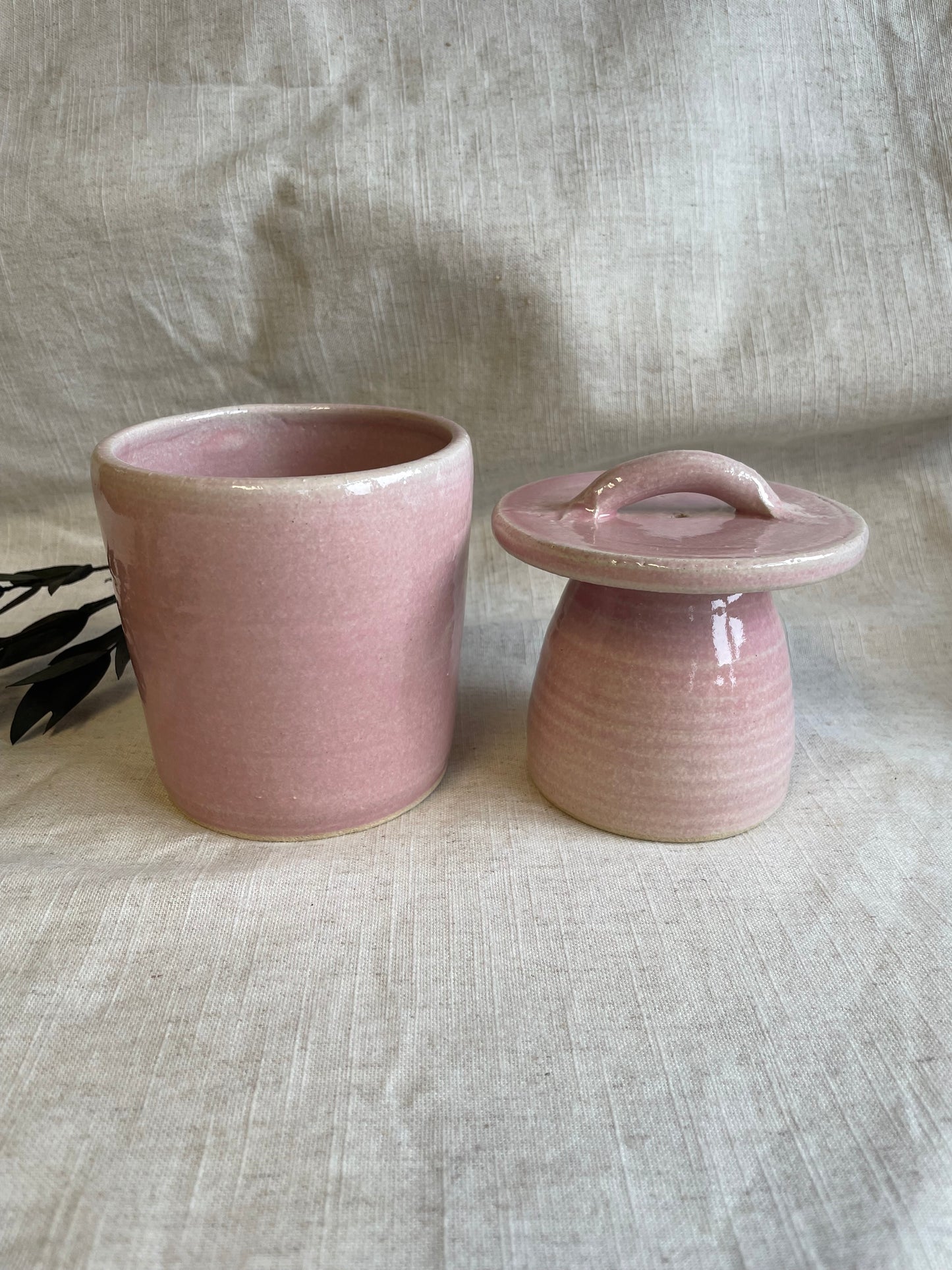 Candy Floss Pink Butter Crock