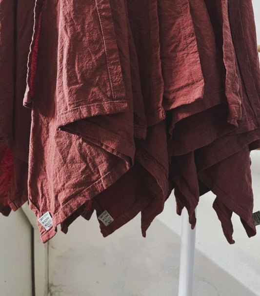 Handmade washed cotton napkin bundle - Rose