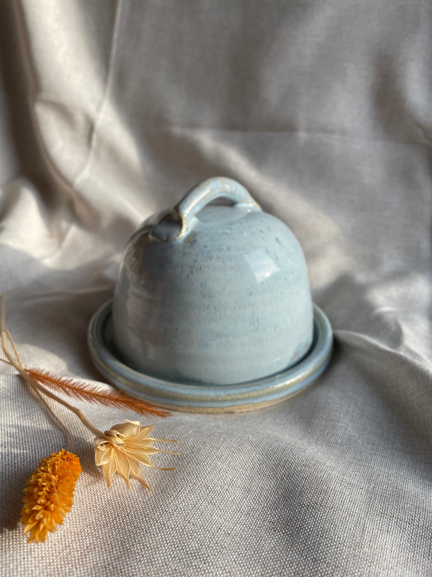 Sky Blue Butter Dish