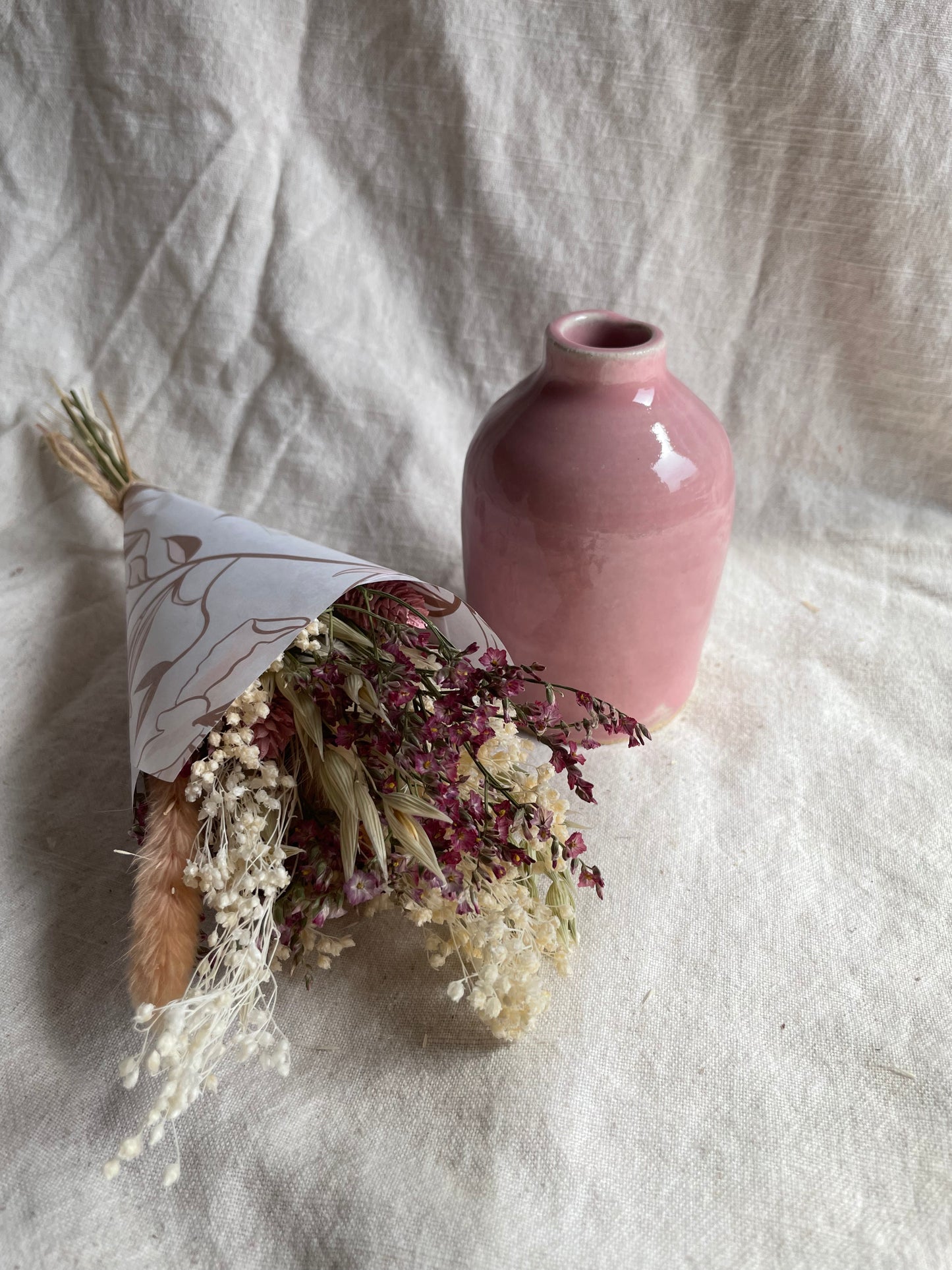 Candy Floss Pink Bud Vase/ Reed Diffuser Bottle