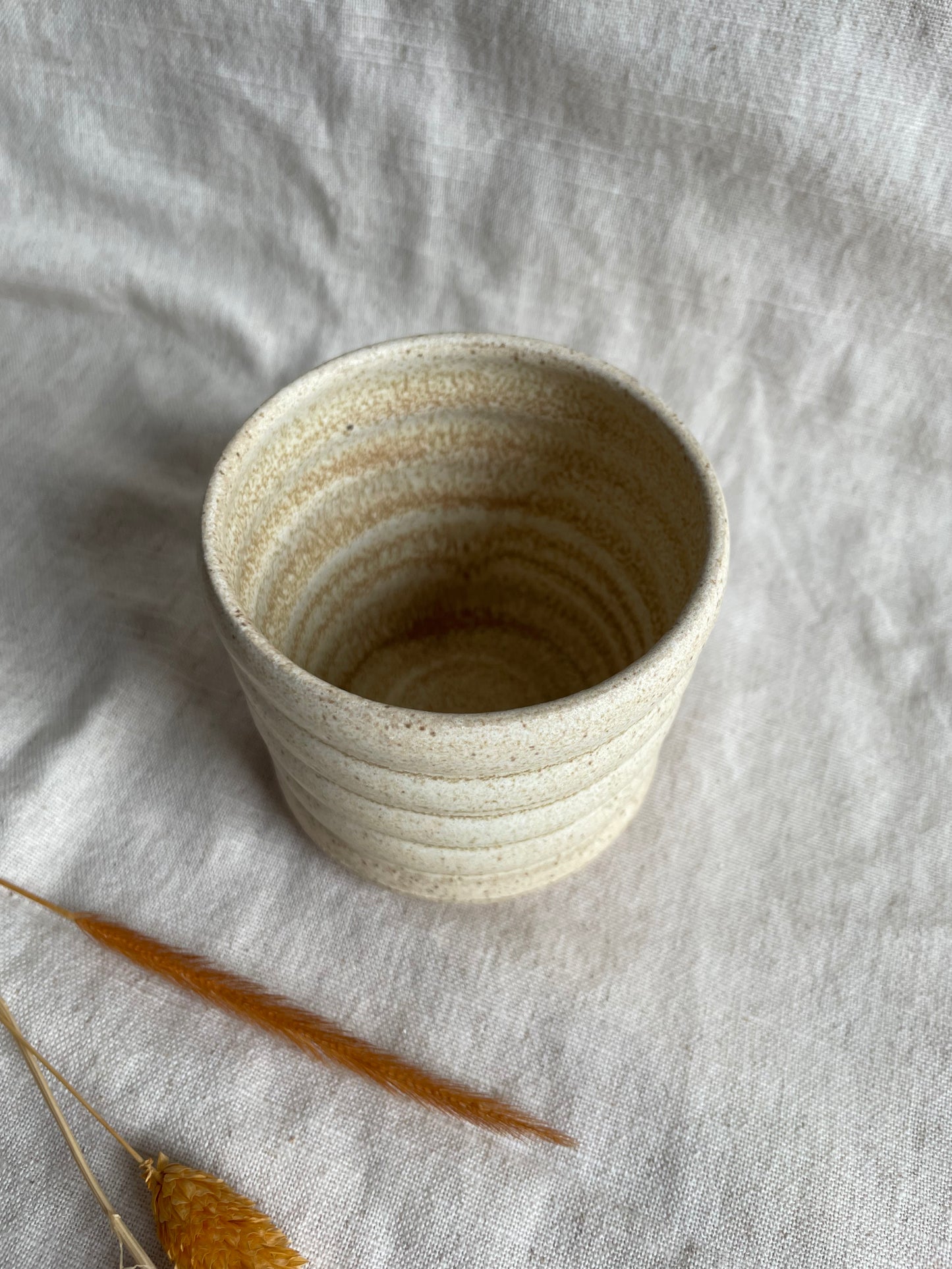 Cream Bubble Ceramic Cup or Planter 350ml