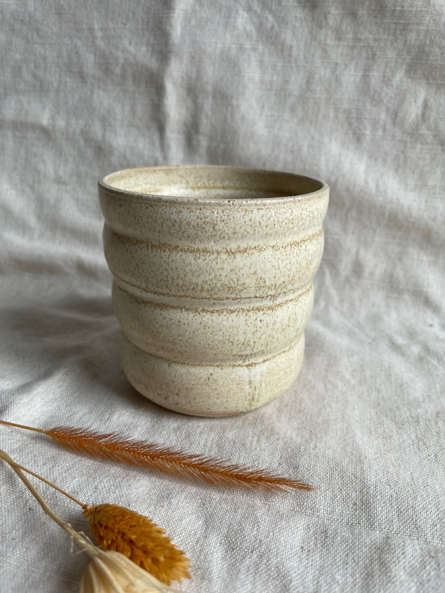 Cream Bubble Ceramic Cup or Planter 350ml