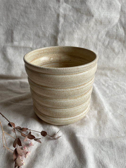 Cream Pink Bubble Ceramic Planter