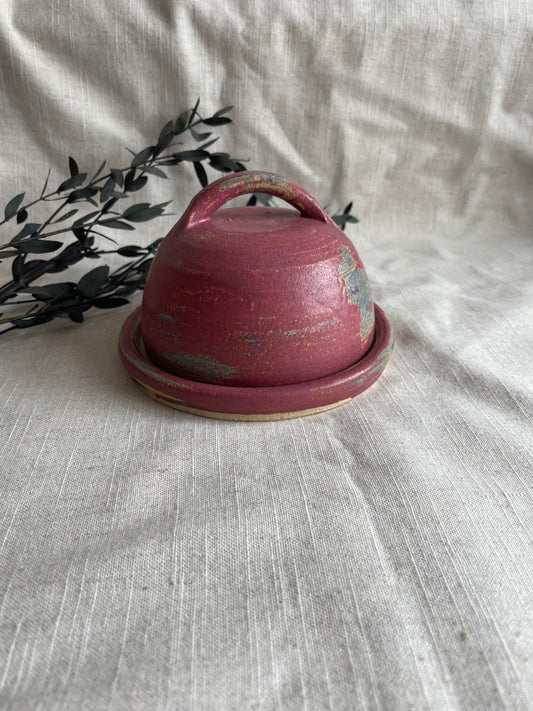 Dark Pink Butter Dish