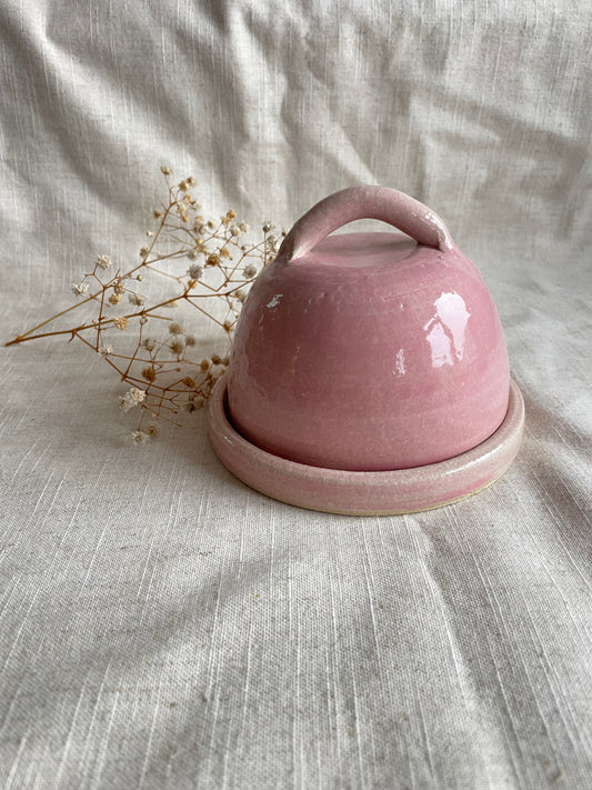 Candy Floss Pink Butter Dish