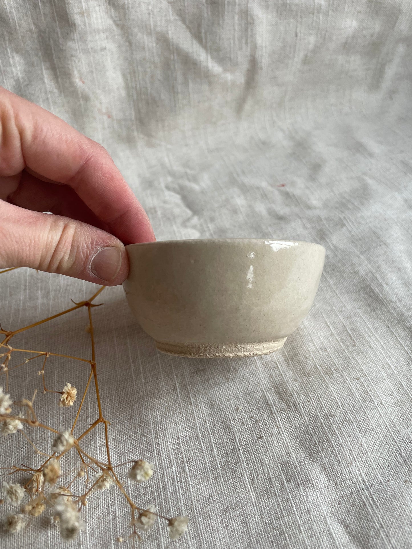 White Condiment Pot
