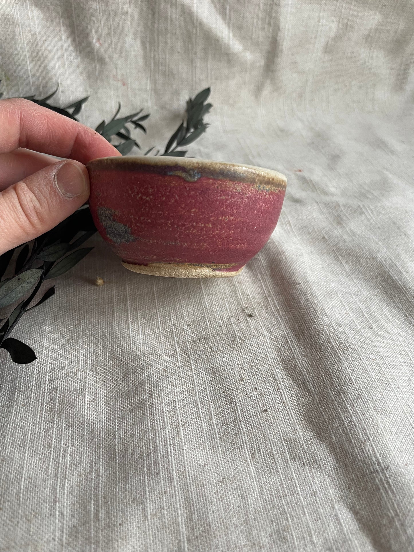 Dark Pink Condiment Pot