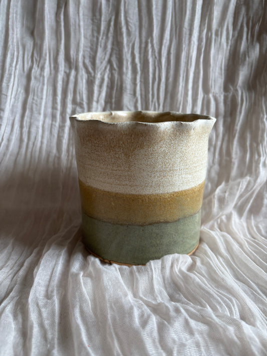 Bamboo Scalloped Planter