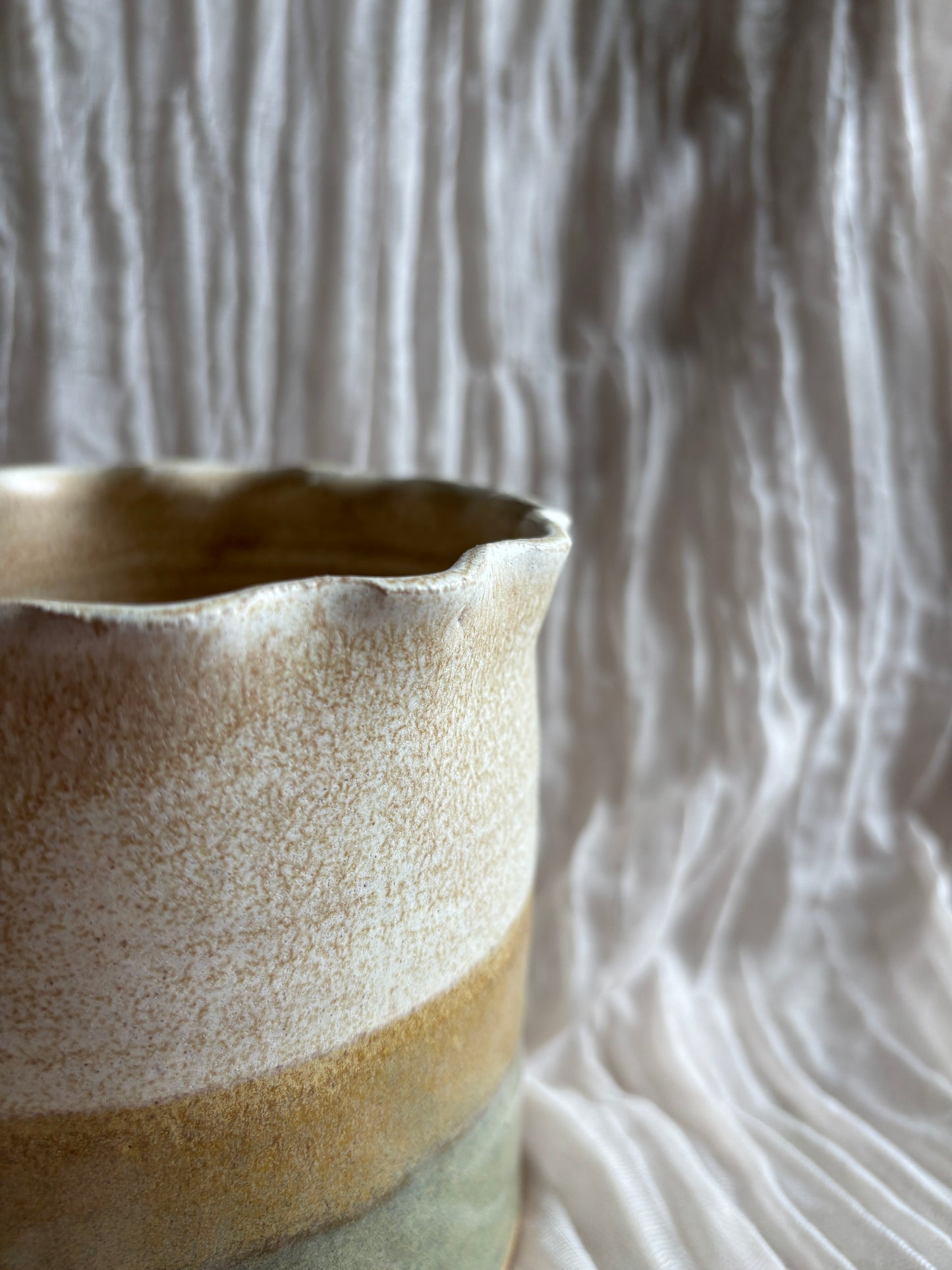 Bamboo Scalloped Planter