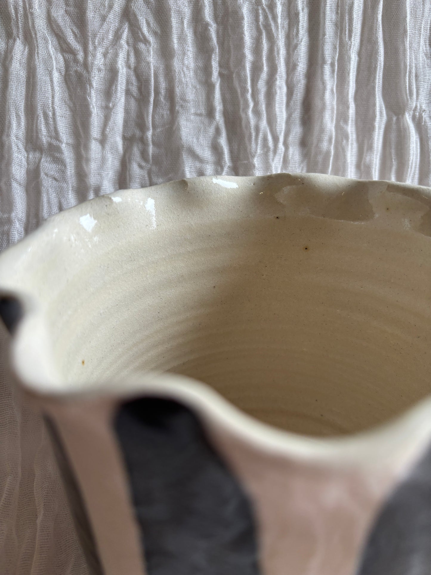 Stripe Scalloped Planter
