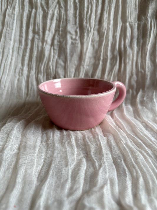 Candy Floss Pink Cappuccino Mug