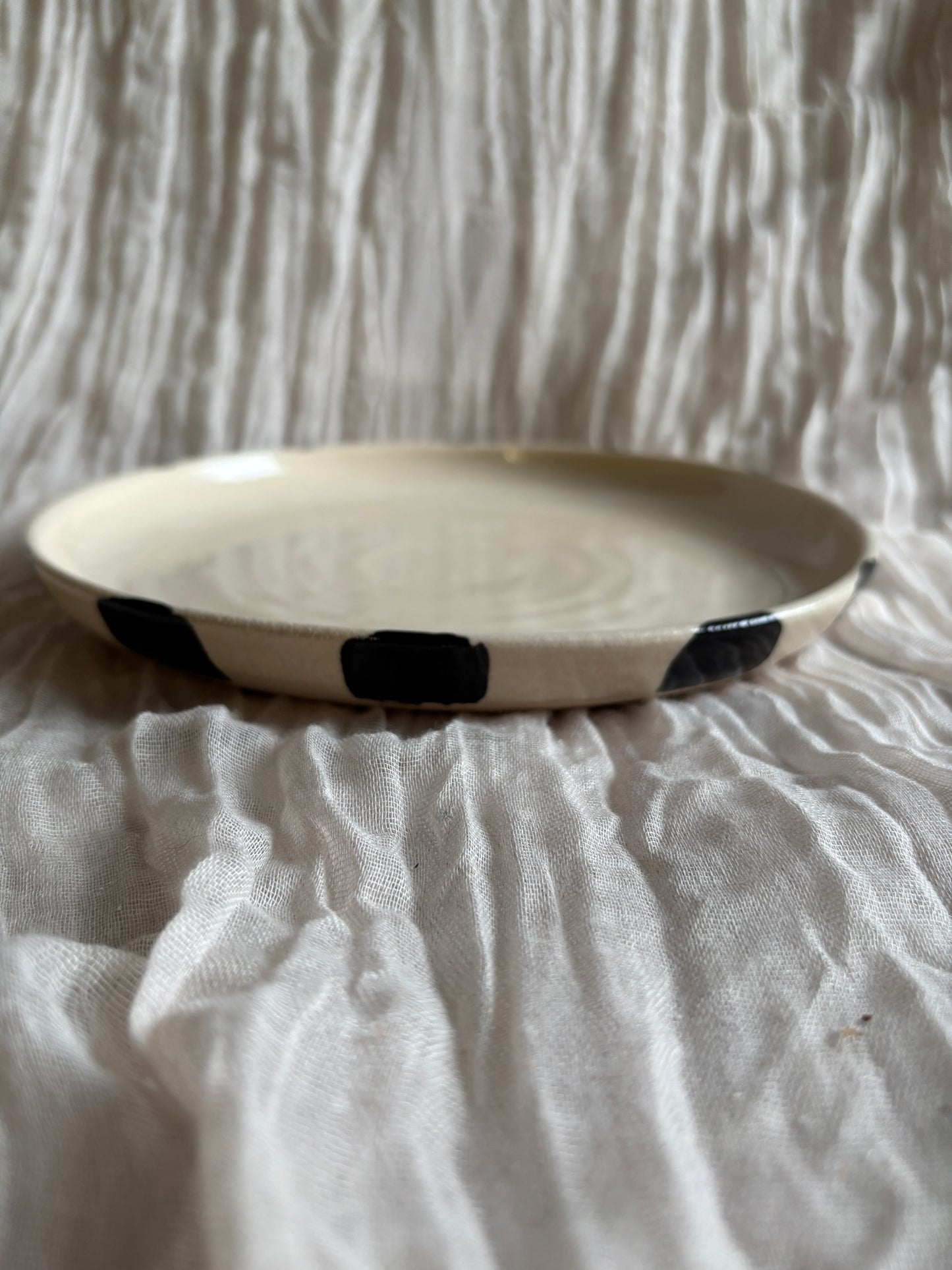Stripe Coupe Dinner Plate