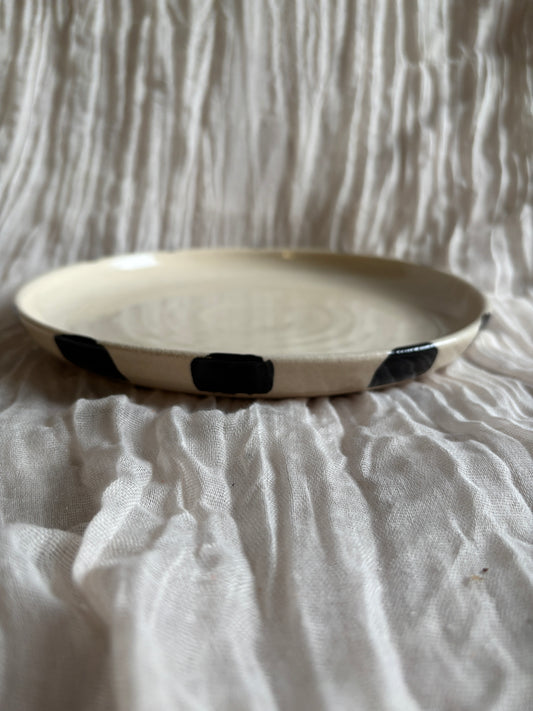 Stripe Coupe Dinner Plate