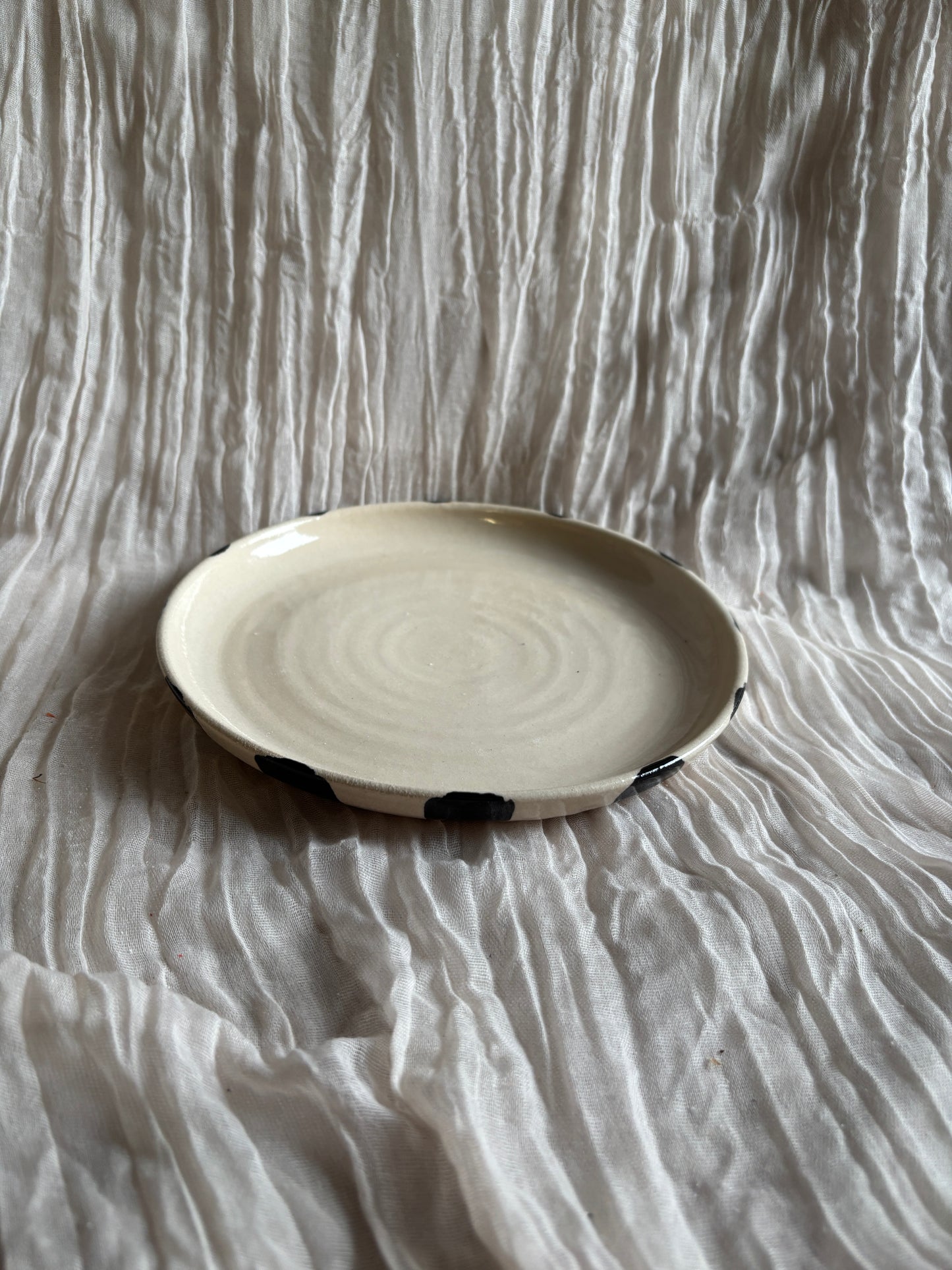 Stripe Coupe Dinner Plate