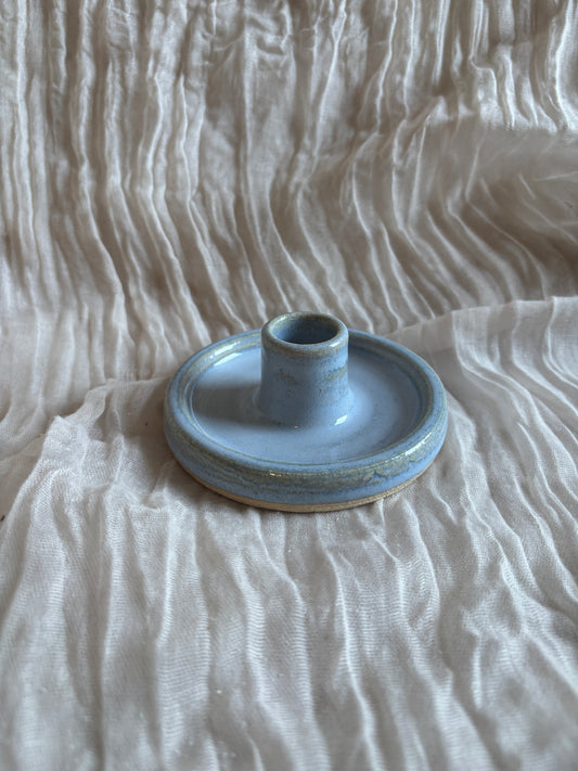 Sky Blue Candlestick Holder