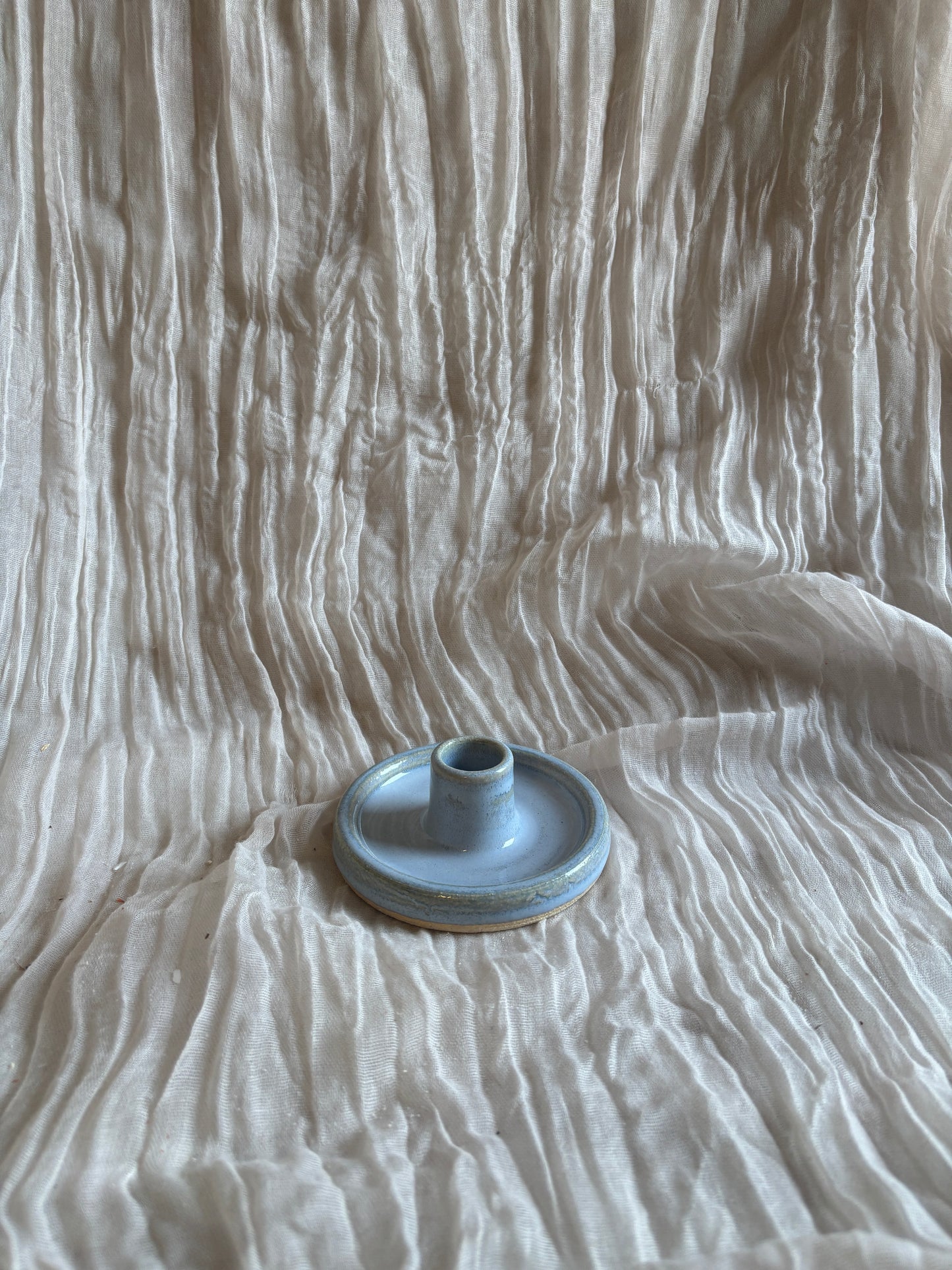 Sky Blue Candlestick Holder