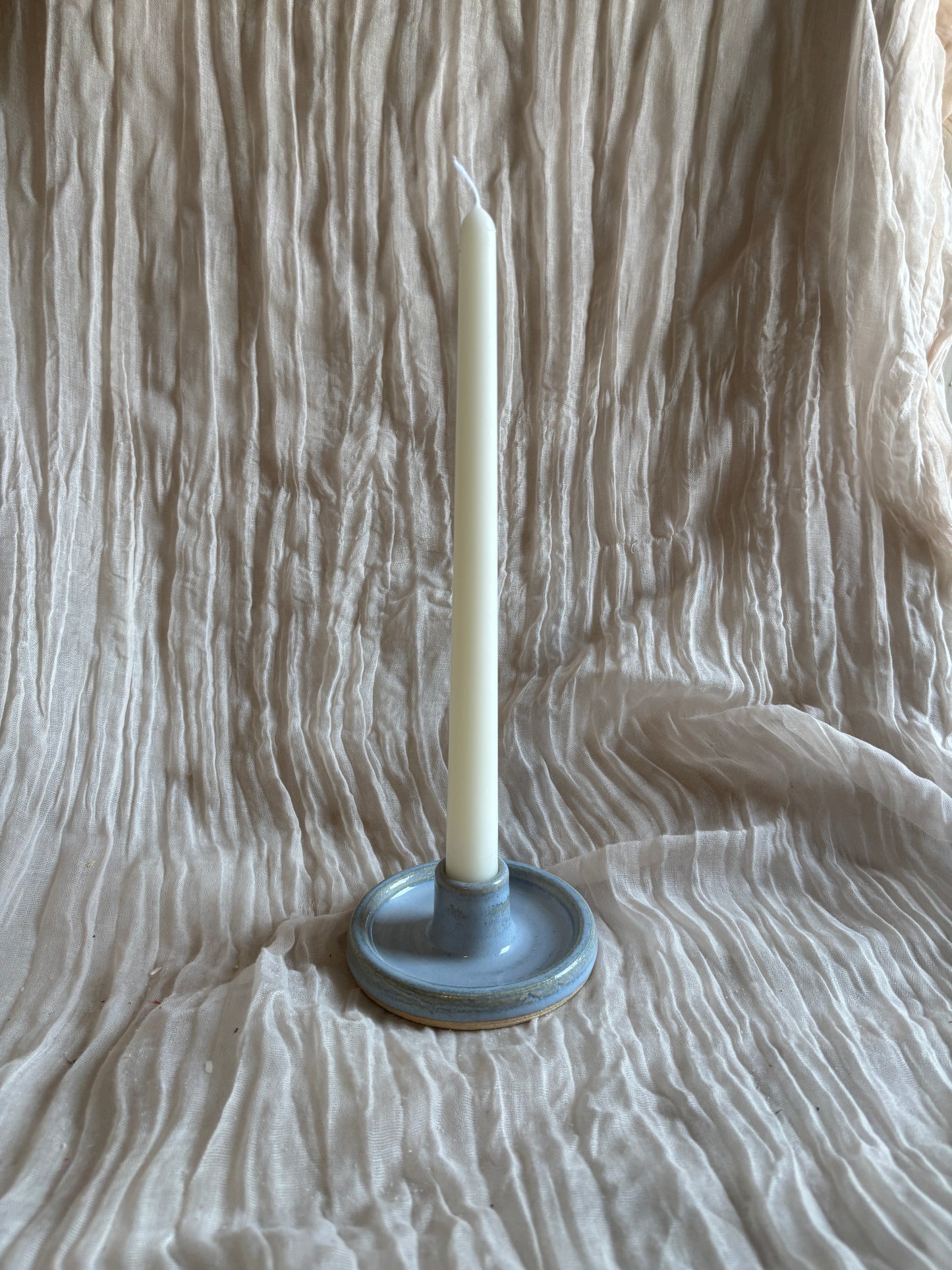 Sky Blue Candlestick Holder