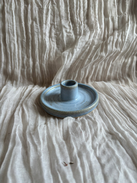 Sky Blue Candlestick Holder