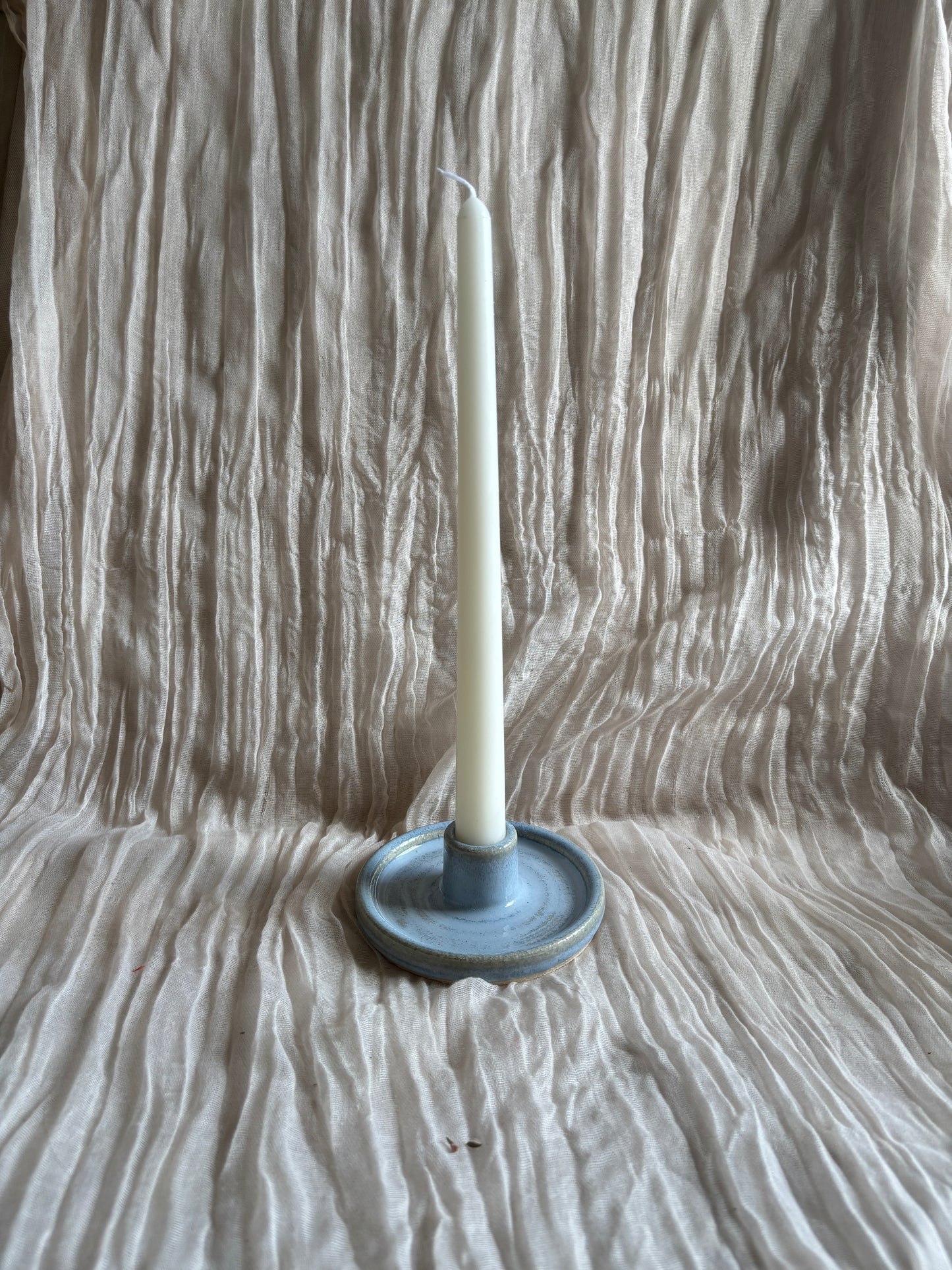 Sky Blue Candlestick Holder