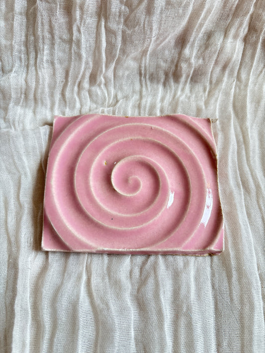 Candy Floss Pink Rectangular Soap Dish