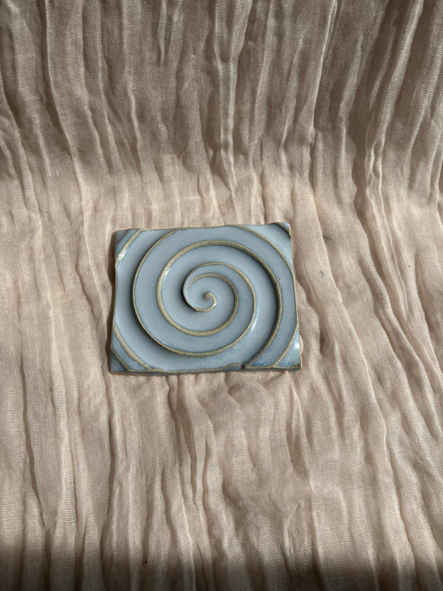 Sky Blue Rectangular Soap Dish