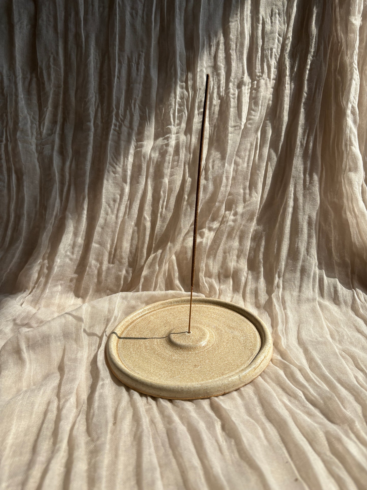Cream Incense Stick Holder