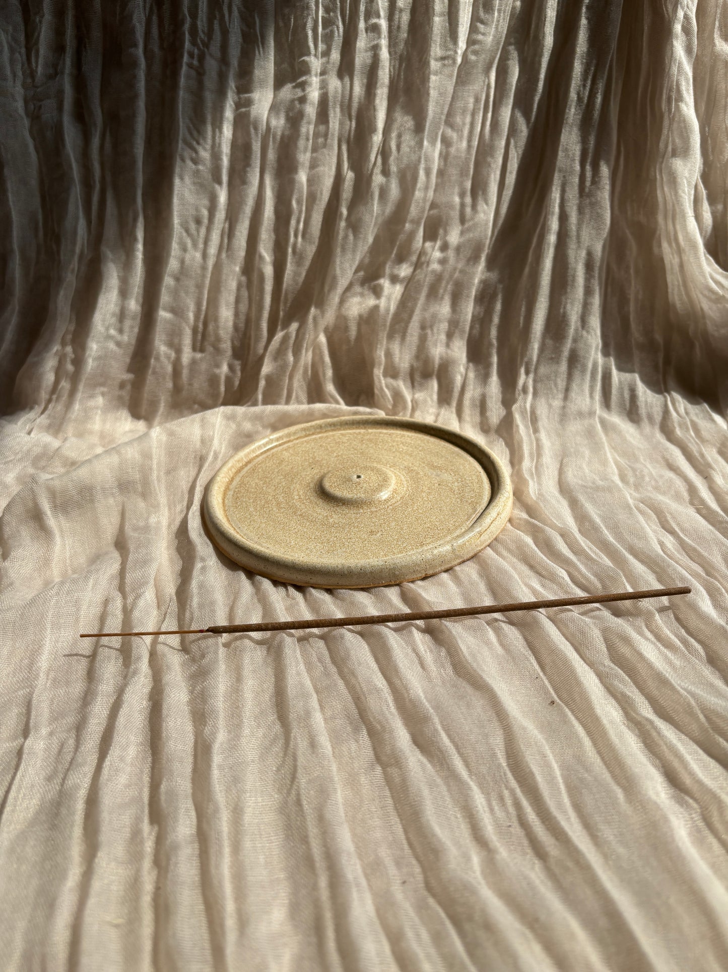 Cream Incense Stick Holder