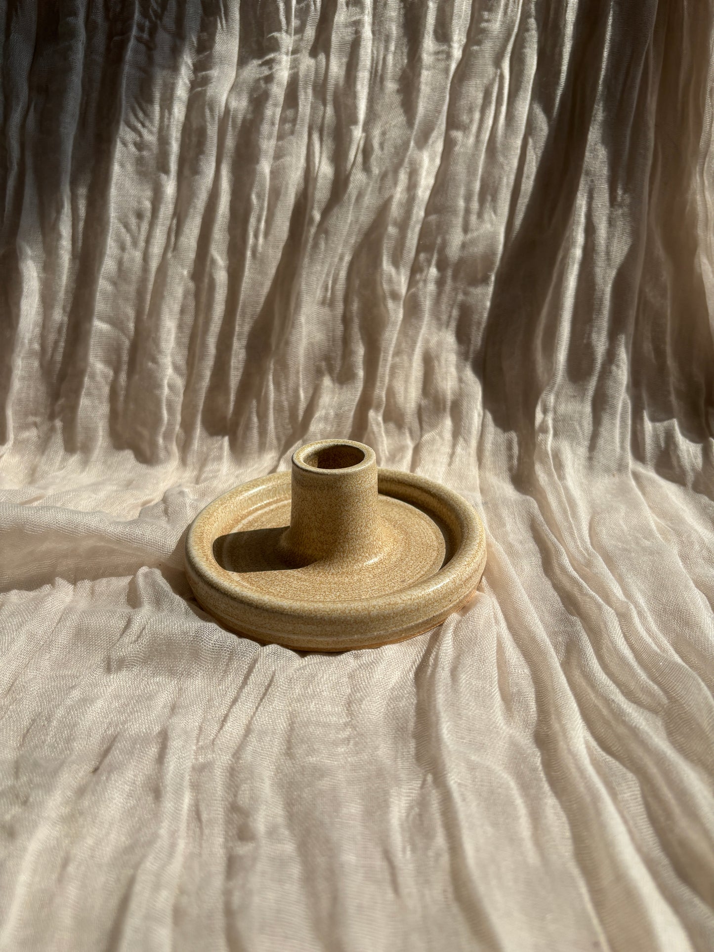 Cream Candlestick Holder