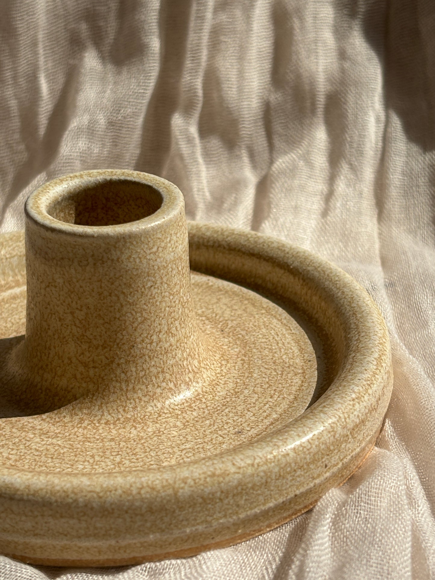 Cream Candlestick Holder