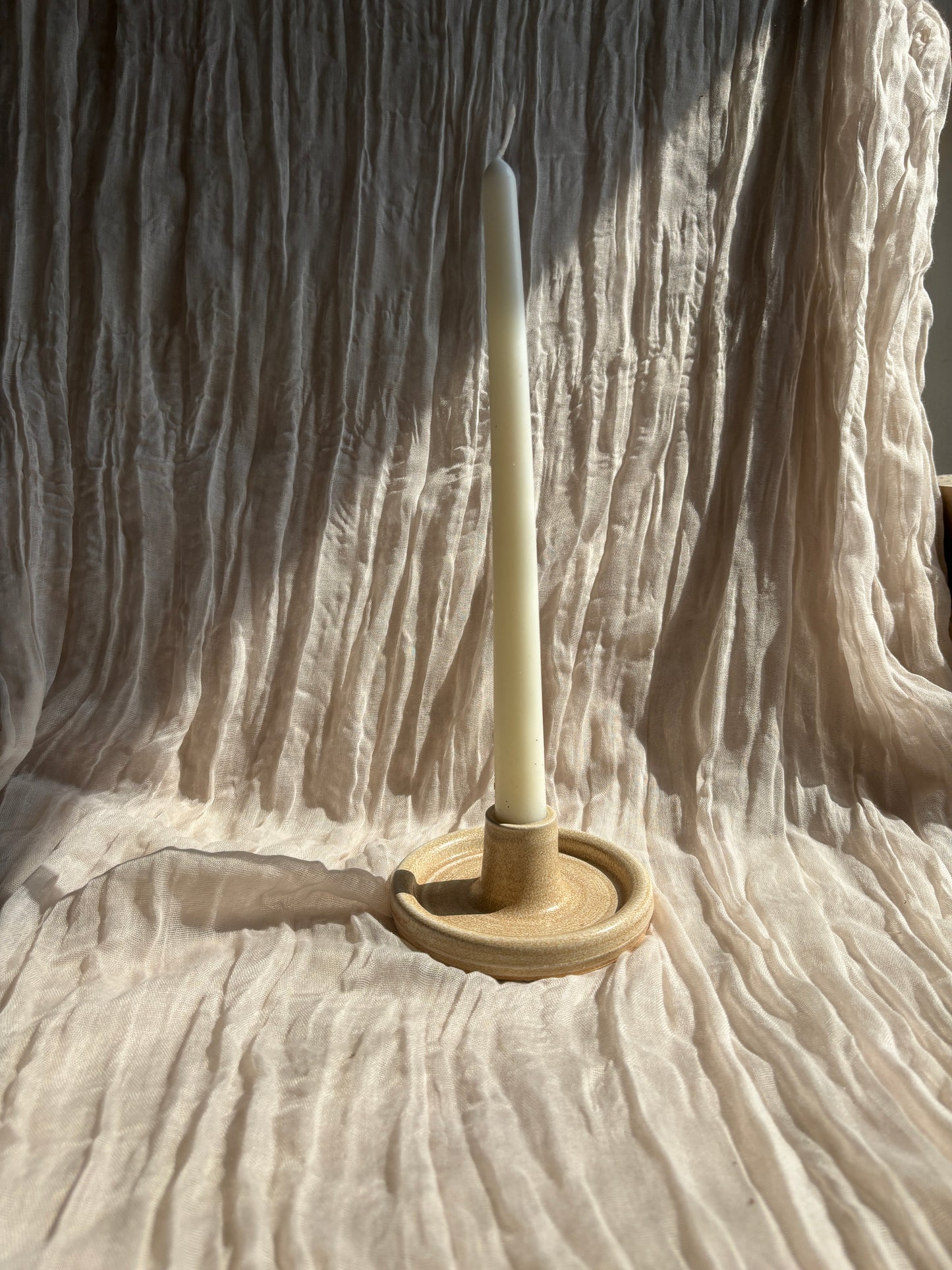 Cream Candlestick Holder