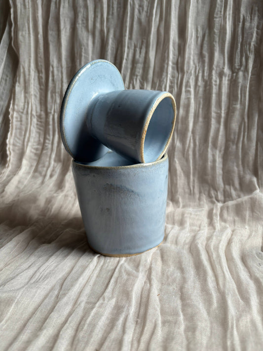 Sky Blue Butter Crock