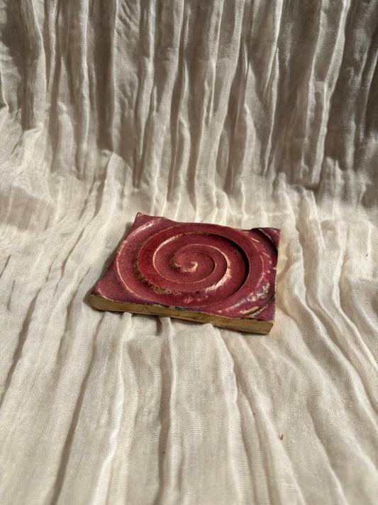 Dark Pink Rectangular Soap Dish