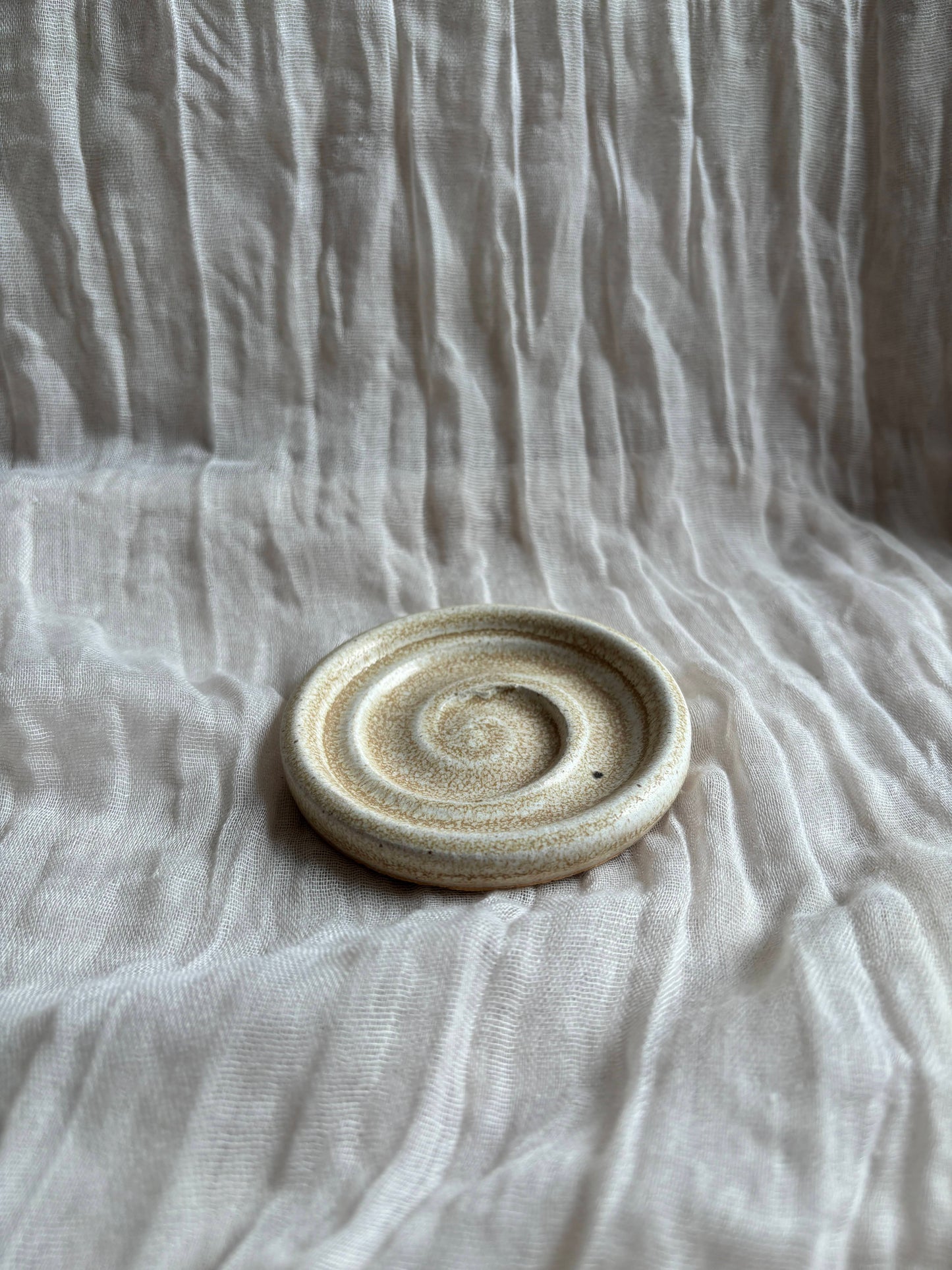Cream Mini Soap Dish