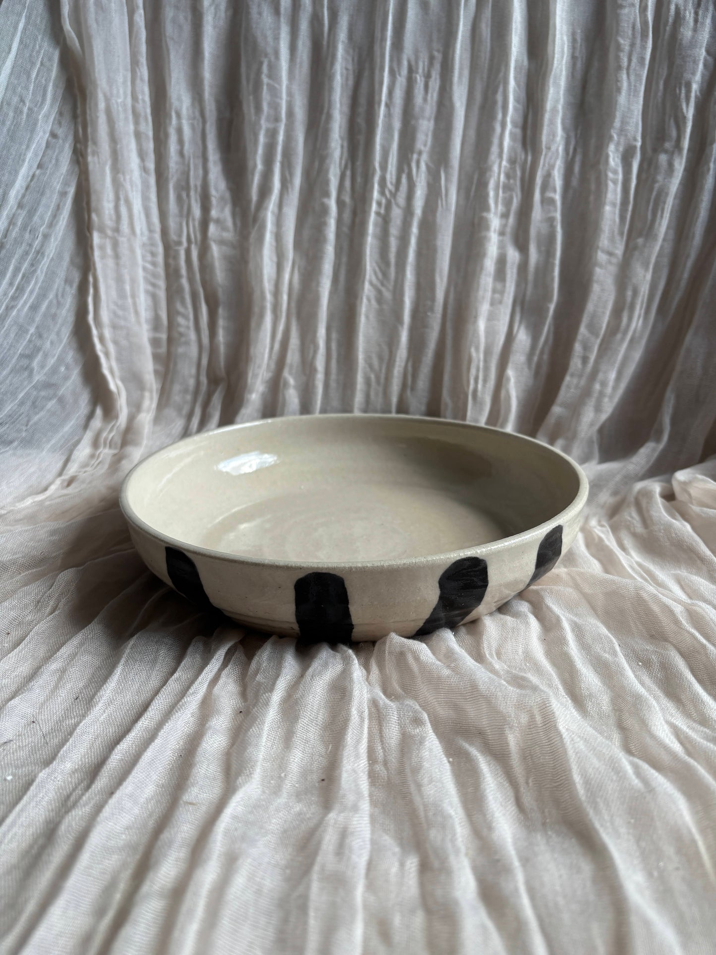 Stripe Coupe Pasta Bowl