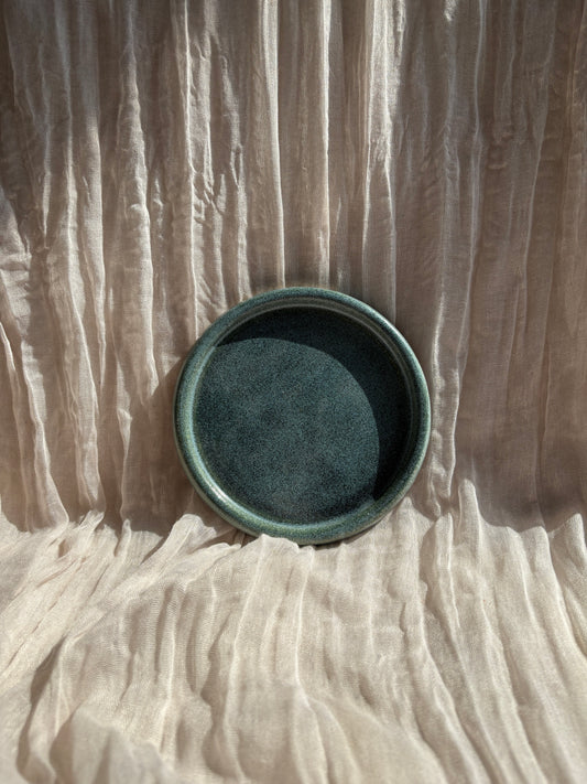 Green Cake Plate