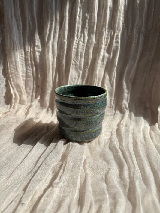 Green Bubble Ceramic Cup or Planter 350ml