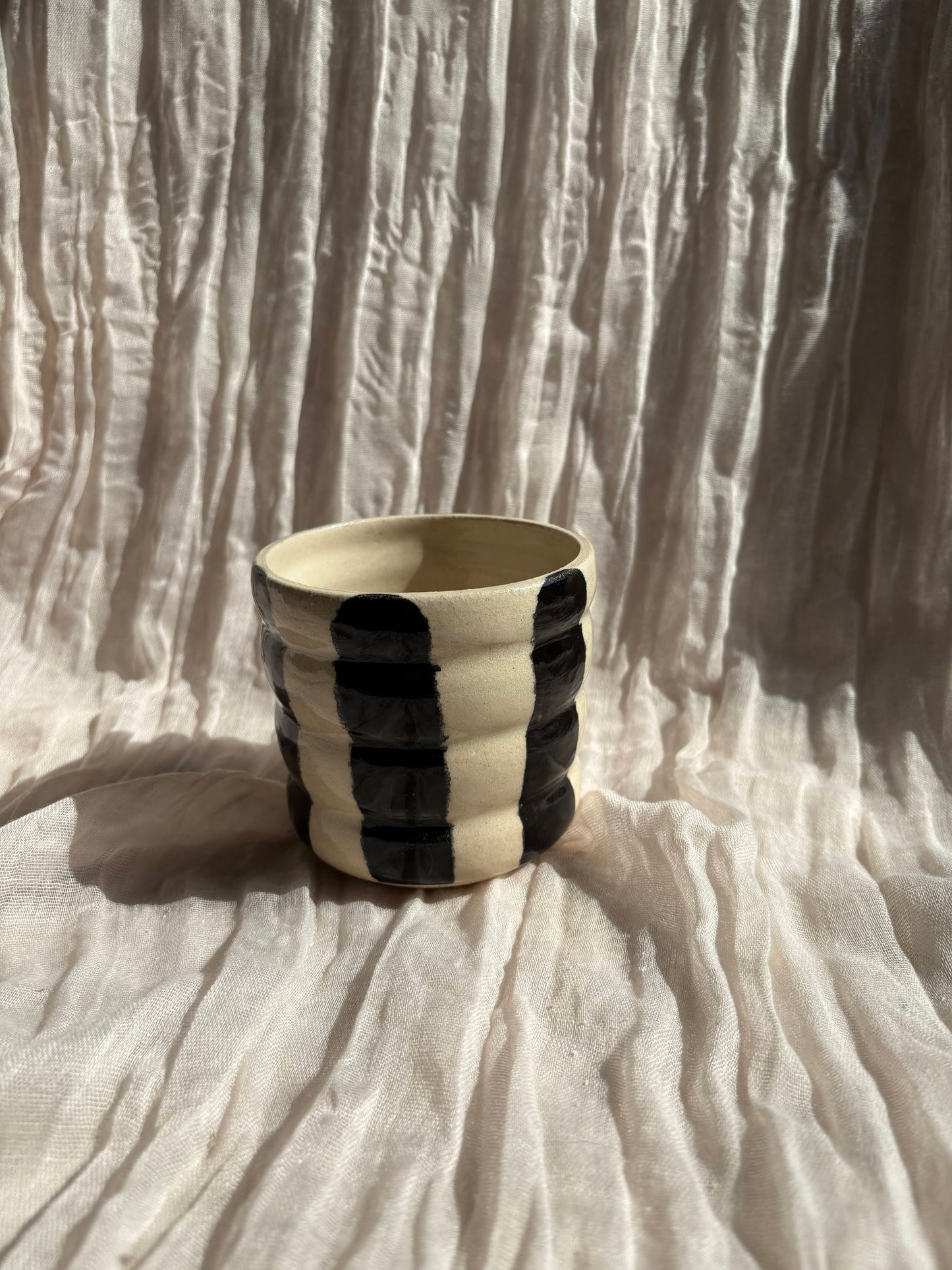 Stripe Bubble Ceramic Cup or Planter 350ml