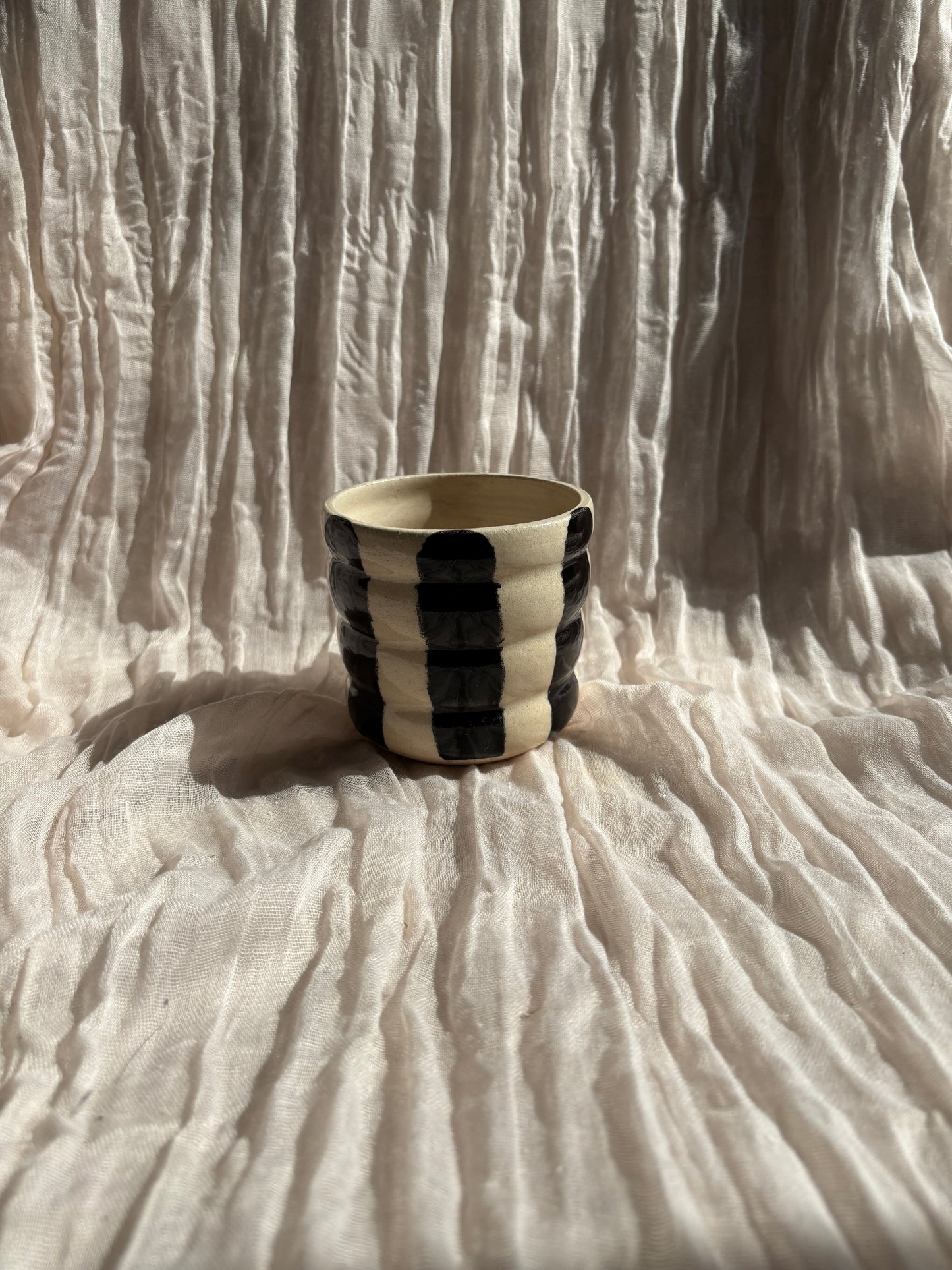 Stripe Bubble Ceramic Cup or Planter 350ml
