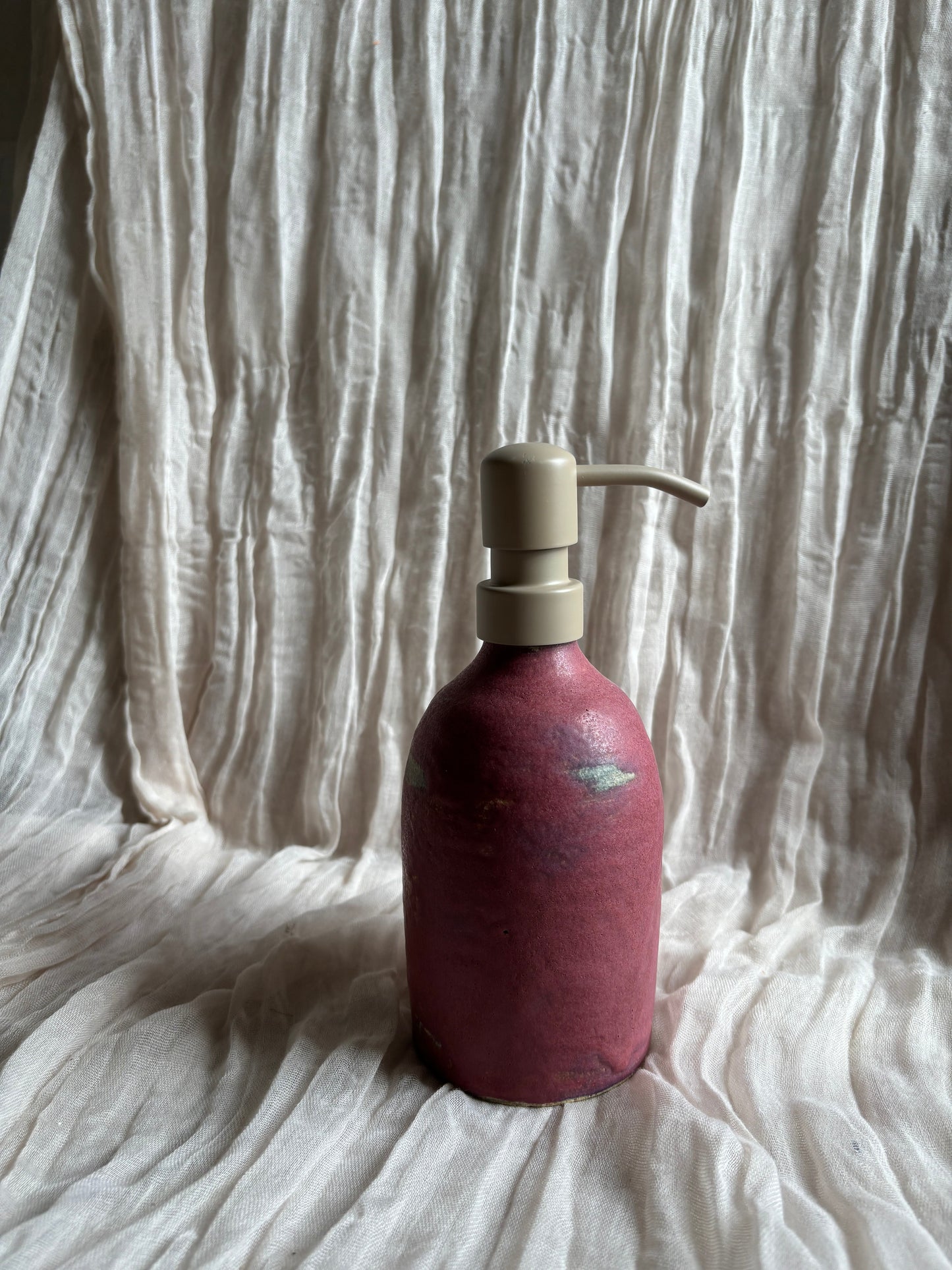 Dark Pink Liquid Soap Dispenser Bottle